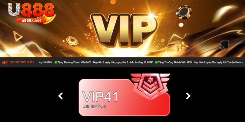 Điều kiện và các loại thăng cấp khác nhau của VIP U888